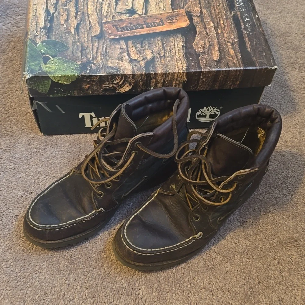 Timberland Ultra Lite Chukka Oil Brown Hiking Boots sz 7.5 IOB